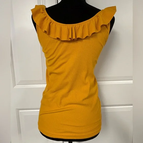 J.Crew Ribbed Ruffle Tank Top - Picture 3 of 5